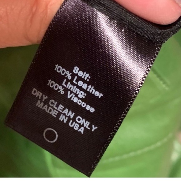 Creatures of the Wind Green Leather Mini Skirt. - Picture 5 of 6